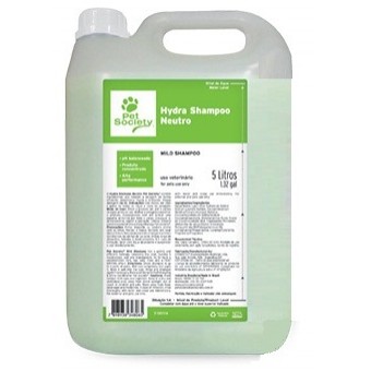 Shampoo Pet Society Neutro - 5 Litros Shampoo Pet Society Neutro - 5 Litros